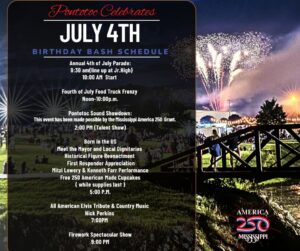4th of July event Schedule